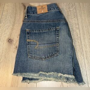American eagle outfitters boyfriend blue denim jean shorts